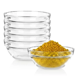 Üveg szószos- és mártogatóstálka készlet – 9 cm, 135 ml, 6 darab 139510