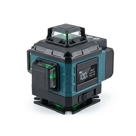 King Tools 5Vmax 16X Lítium-ion Újratölthető Zöld Többvonalas Lézer, Kijelzővel KT-8808