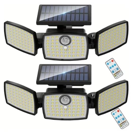 2 db Napelemes kültéri LED lámpa mozgásérzékelővel és távirányítóval EC5720550-2