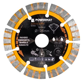 POWERMAT Extreme Edge gyémánt vágótárcsa – 125 mm PM1499