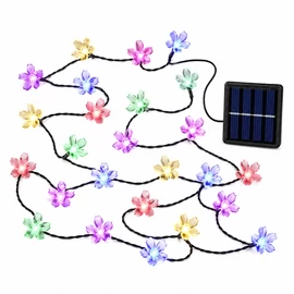 YEIN napelemes sakura virágfényfüzér – színes LED-világítással YY-2134