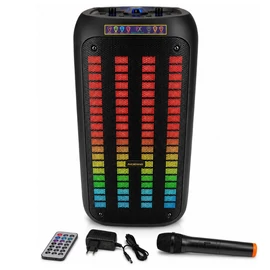 Avcrowns hordozható party hangszóró RGB fényhatással, mikrofonnal AO-8836