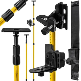 Powermat teleszkópos feszítőrúd lézeres szintezőhöz – 112–300 cm PM1587