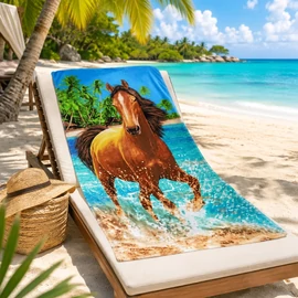 Színes mintás strandtörölköző (70x140 cm) H-70X140-15