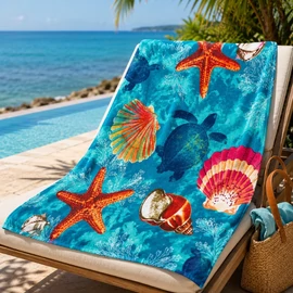 Színes mintás strandtörölköző (70x140 cm) H-70X140-3
