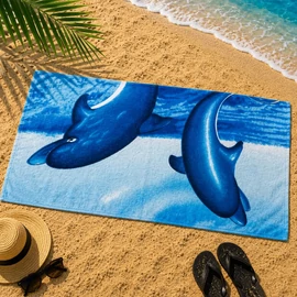 Színes mintás strandtörölköző (70x140 cm) H-70X140-5