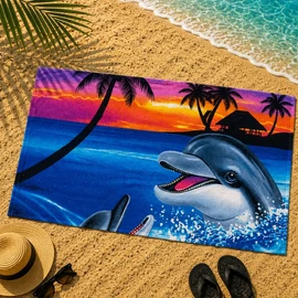 Színes mintás strandtörölköző (70x140 cm) H-70X140-6