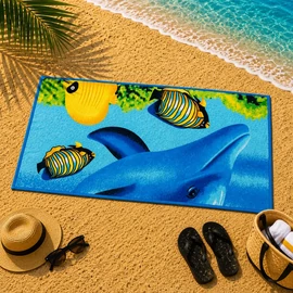 Színes mintás strandtörölköző (70x140 cm) H-70X140-7