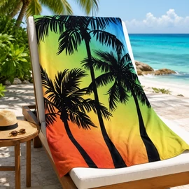 Színes mintás strandtörölköző (70x140 cm) H-70X140-9