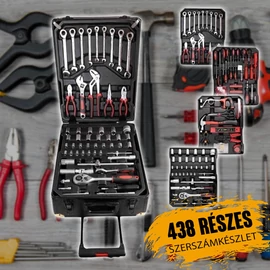 Kiyoshi 438 részes szerszámkészlet bőröndben