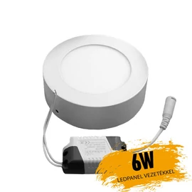 6W mennyezeti vastag ledpanel, kerek