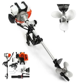 KrafTech Benzinmotoros csónakmotor 6,5 lóerő és 73cc KT/SSZ-680X