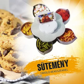 Virág alakú süteménytároló