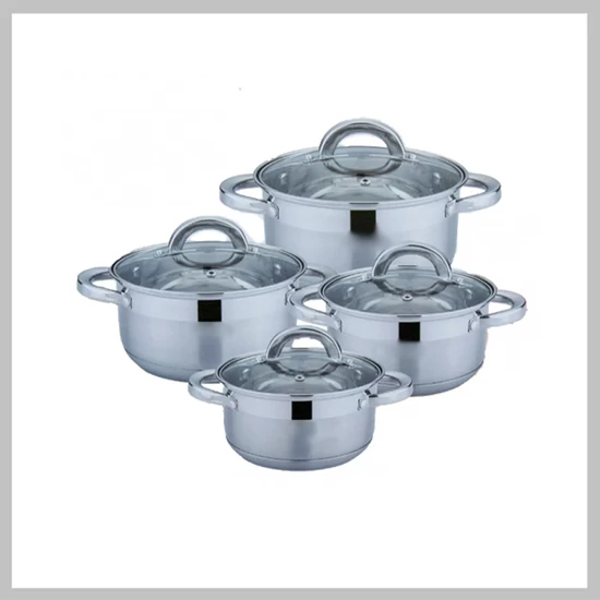 BERGHOME LINE - 8 RÉSZES ROZSDAMENTES LÁBAS KÉSZLET (32CM, 30CM, 28CM, 26CM) - BL-1465