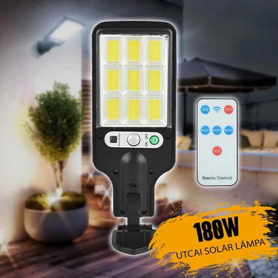 Worth Air napelemes utcai ledlámpa 180W 211136