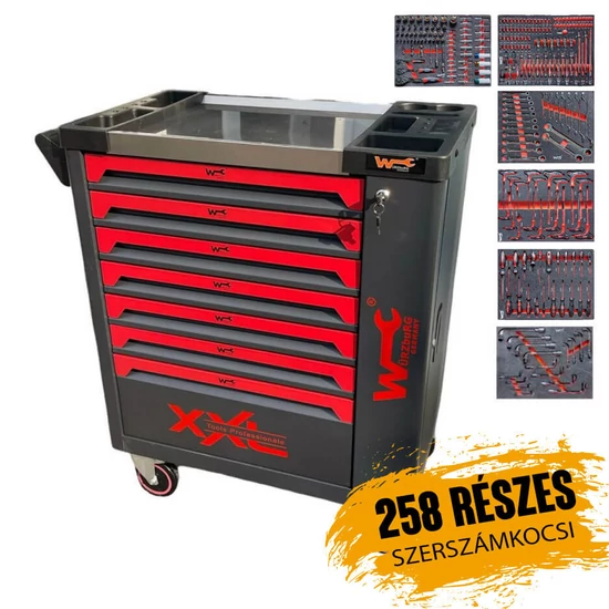 Würzburg szerszámkocsi 258db szerszámmal