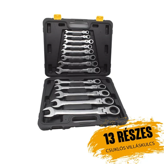 Würzburg 13 részes csuklós csillag-villáskulcs készlet W13G24P