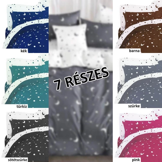 RANDOM 7 részes holdas ágyneműhuzat garnitúra FYX