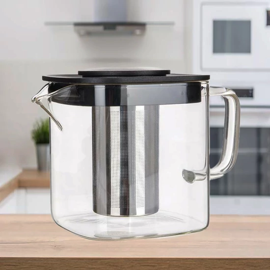 Üveg teáskanna szűrővel KRISTY 750ML 49010201