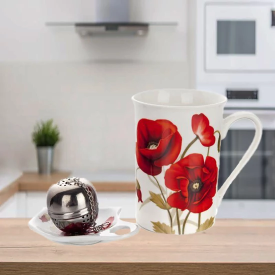 Kerámia teás szett POPPY, 3 részes 60HM08092-A