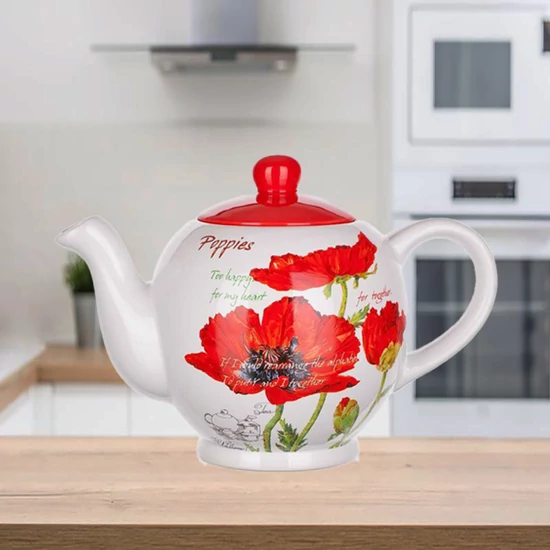 BANQUET Kerámia teáskanna RED POPPY 1200ml 60ZF1171RP