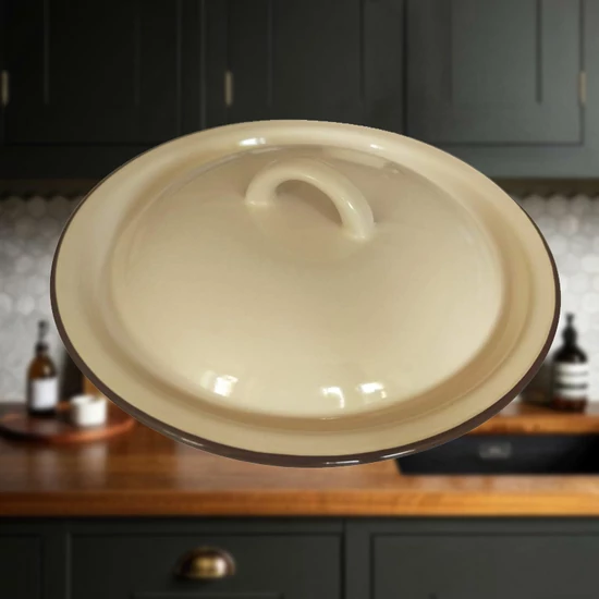 BANQUET Zománcozott fedő 20 cm bézs 13701023