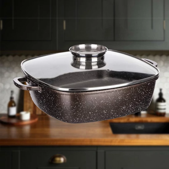 BANQUET Alumínium sütőtál PREMIUM Dark Brown 28 x 28 x 8 cm 40055435