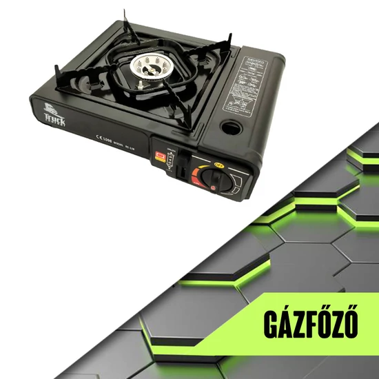 Hordozható gázfőző külső csatlakozó nélküli