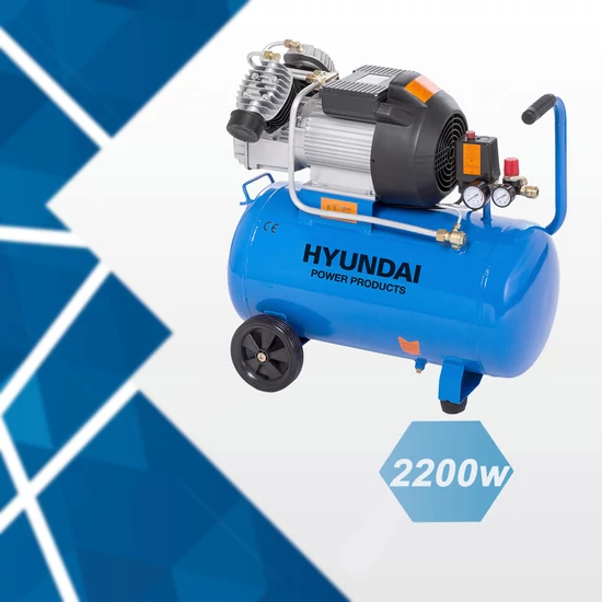 Hyundai HYD-50L/V2 Olajos Kompresszor, 2200w 10 bar