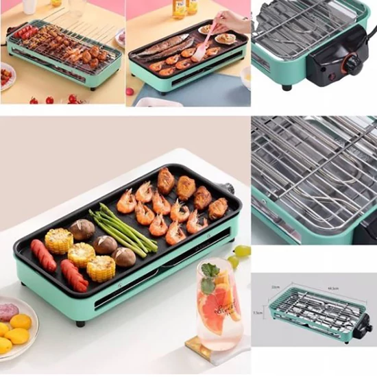 Többfunkciós elektromos grillsütő, 1500W