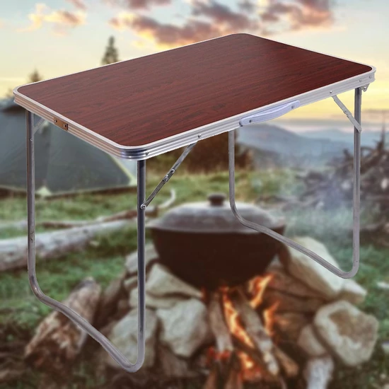 Kempingasztal BALATON összecsukható barna 13486