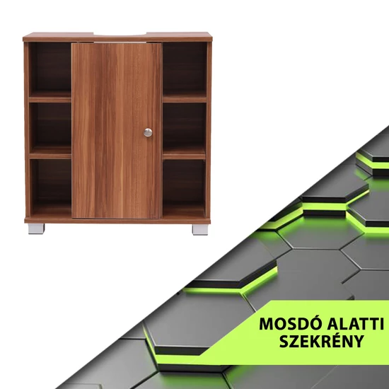 Barna mosdó alatti szekrény,komód holm7287