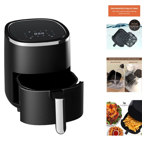 Royalty Line digitális Airfryer, 3,5 liter, 1200W  Af-5605D