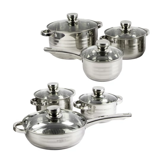 Queen Royal 12 részes rozsdamentes acél edénykészlet  QR-8878 