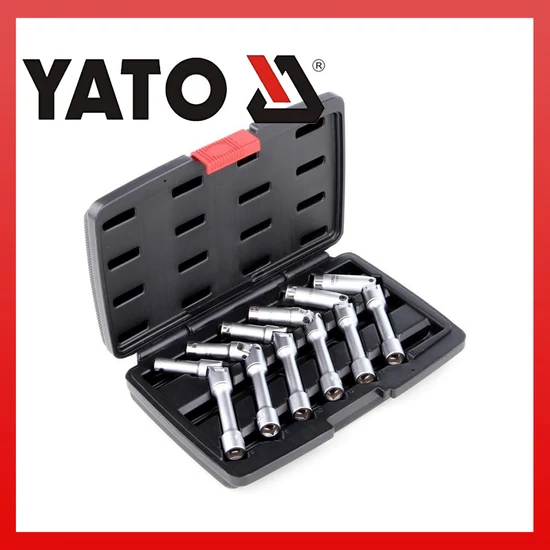 YATO GYERTYAKULCS KÉSZLET 6 RÉSZES CSUKLÓS CRV 3/8