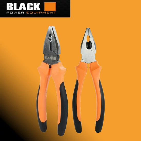 Black 1db szigetelt  acél  csúszásmentes kombinált fogó, 200MM hossz 180000