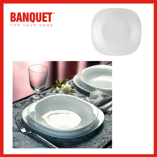 BANQUET Üveg mélytányér PARMA 23 cm   05498870