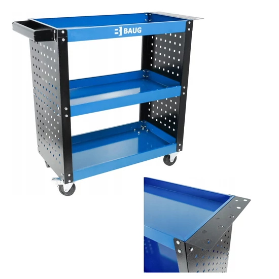 BAUG 3 polcos nyitott szerszámos kocsi 