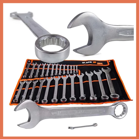 BLACK csillag villáskulcs készlet 25db-os 36-ig CR-V acél – 16008