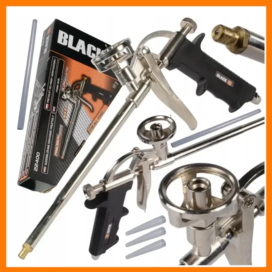 BLACK purhab pisztoly, rézfejű purhab kinyomó – 22400