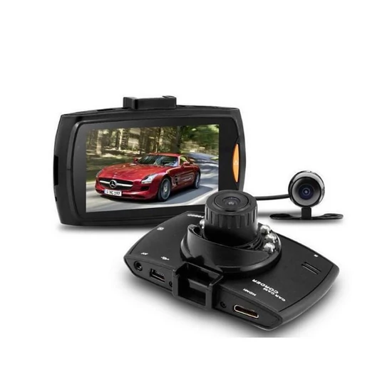 Fedélzeti és Tolató kamera Full HD-s Magyar menüs - Két kamerás eseményrögzítő - holm0350