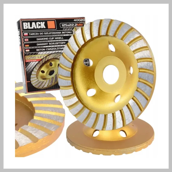 BLACK Betoncsiszoló tárcsa 125mm, long-life pro – 40020