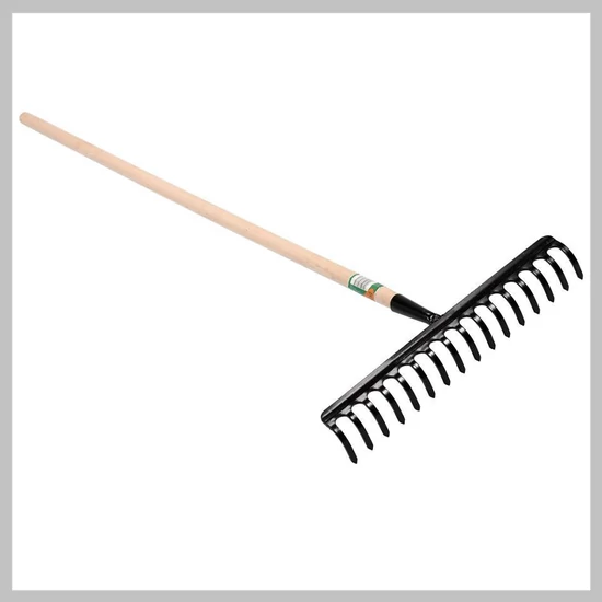 FLO Gereblye 16 fogú fa nyéllel TO-35783