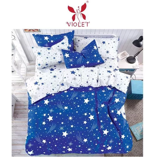 7 részes vastag ágynemű hullócsillag kék