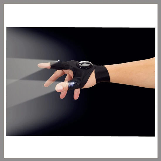 Ledes zseblámpa kesztyű - 014178