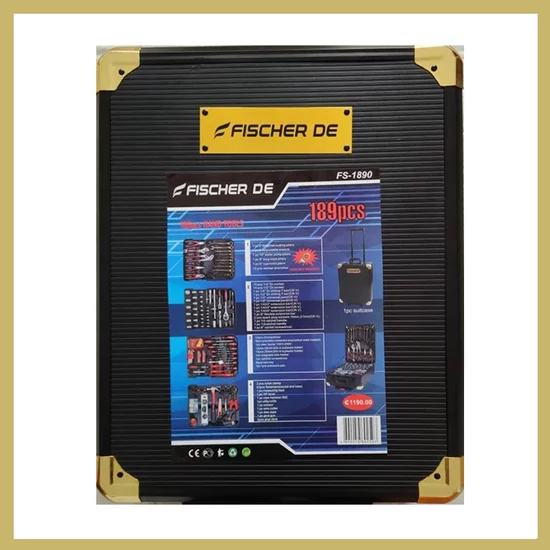 Fischer 189 részes szerszámkészlet bőröndben - FS-1890