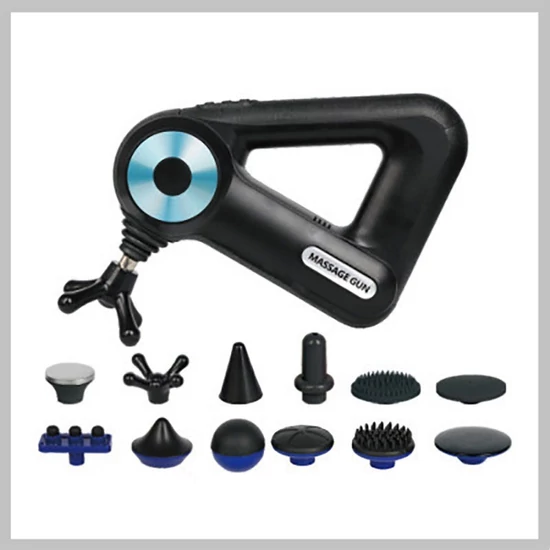Háromszög fascia masszázspisztoly 12 masszázsfejjel - holm6683