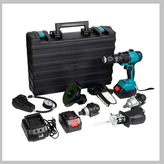 Deutsche Stahl 7 in 1 multifunkciós akkus szerszámgép készlet MT9758