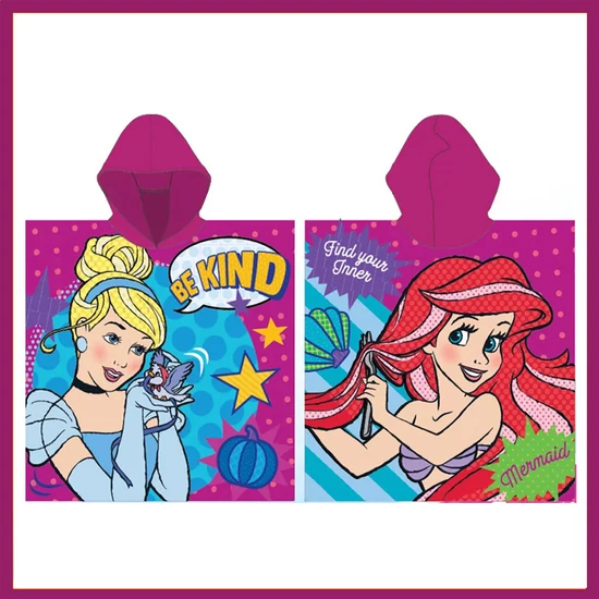 Disney Hercegnők Story strand törölköző poncsó 55x110 cm (Fast Dry) EXK335431