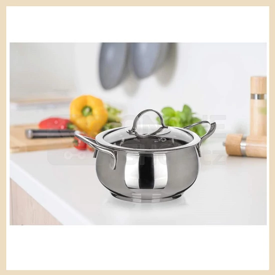 Banquet Rozsdamentes acél lábas fedővel PICCOLO Belly 48721024